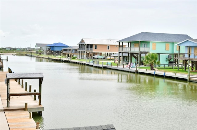 water view featuring a boat dock