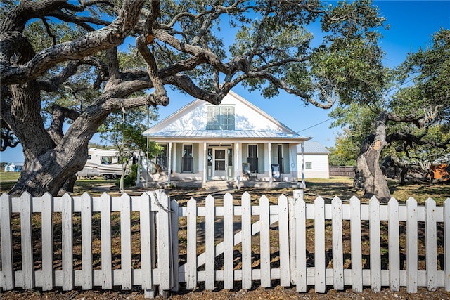 view of front of property with a porch