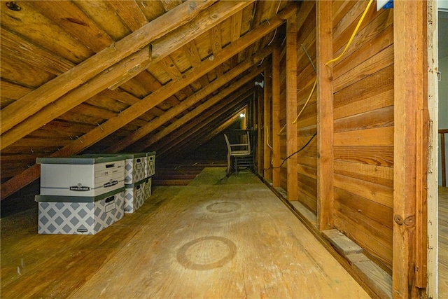 view of attic