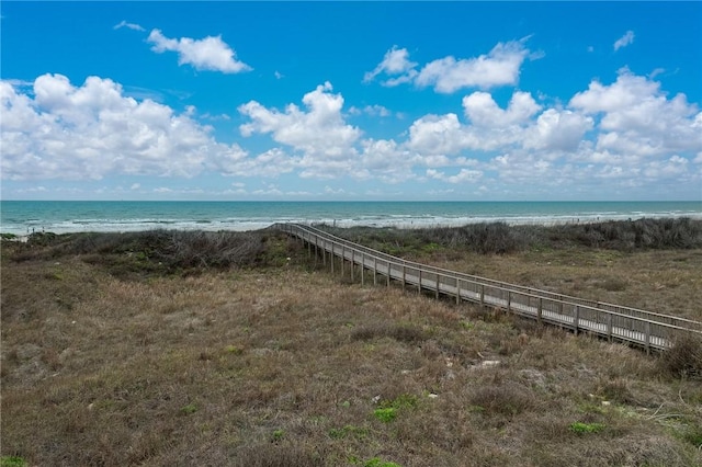 property view of water with a view of the beach