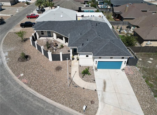 aerial perspective of suburban area