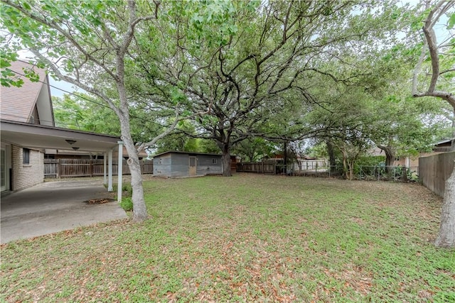 5813 Academy Dr, Corpus Christi, TX 78407 - view of yard with an outdoor structure