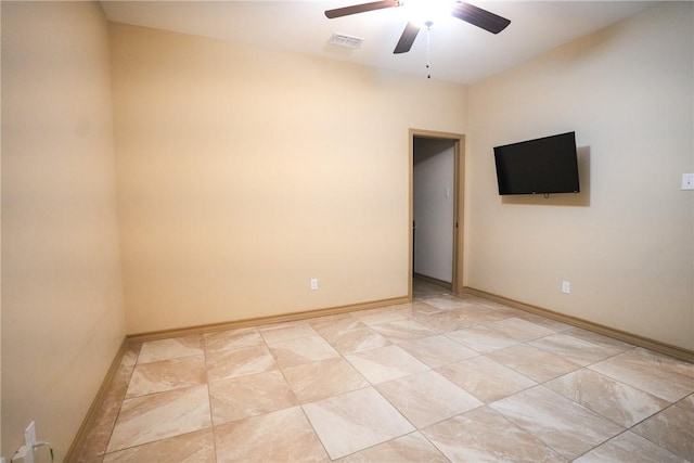 6725 Brooke Rd, Corpus Christi, TX 78414 - empty room featuring ceiling fan and baseboards