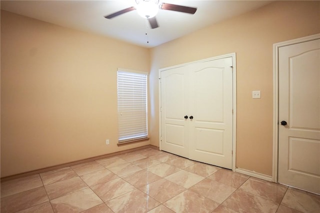 6725 Brooke Rd, Corpus Christi, TX 78414 - unfurnished bedroom with ceiling fan and a closet