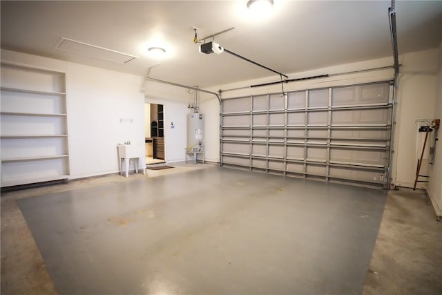 6725 Brooke Rd, Corpus Christi, TX 78414 - garage featuring secured water heater and a garage door opener