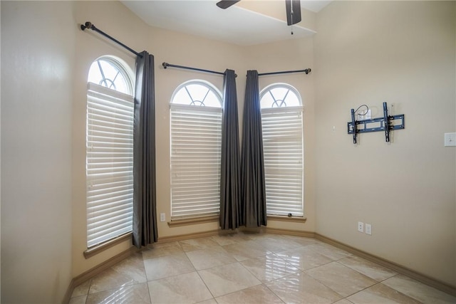 6725 Brooke Rd, Corpus Christi, TX 78414 - spare room featuring ceiling fan and light tile patterned floors