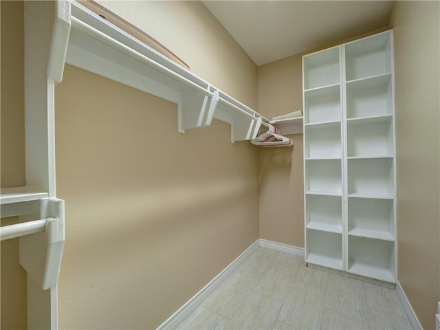 view of walk in closet