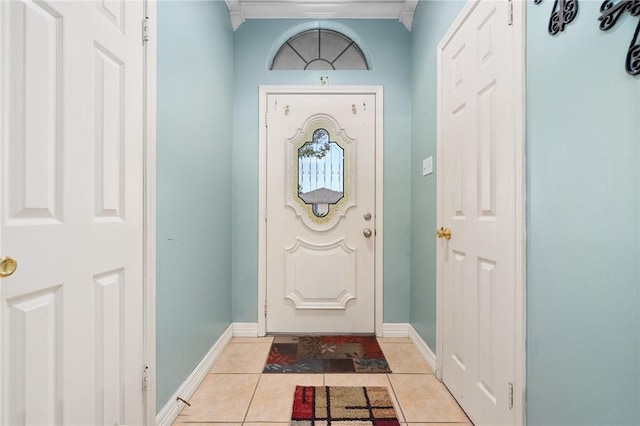 view of tiled foyer