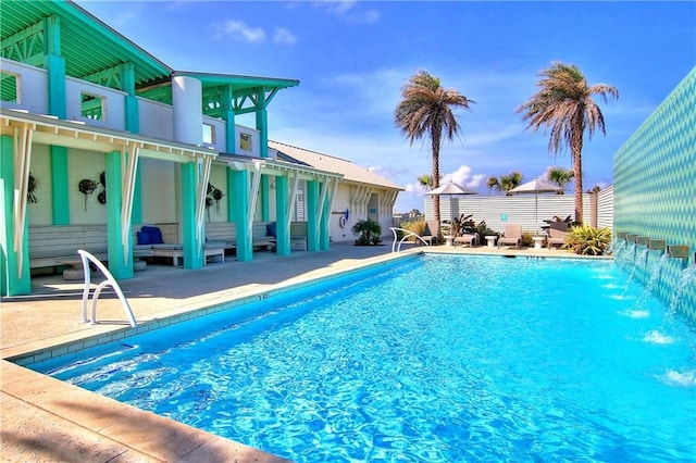 view of pool with a patio area