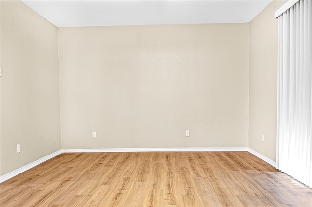 empty room featuring light hardwood / wood-style flooring