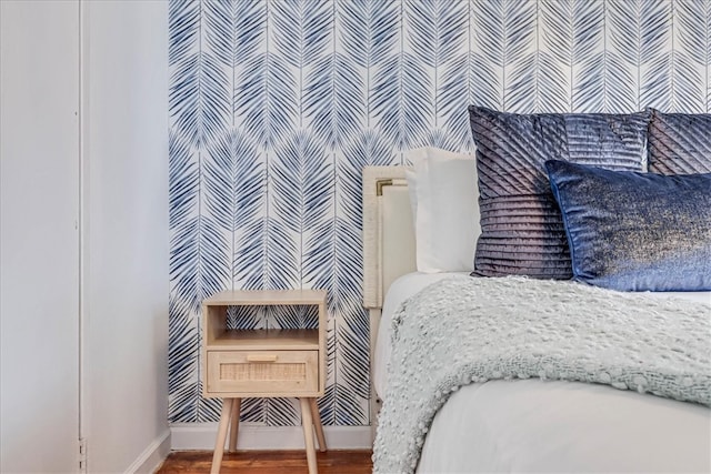 bedroom featuring hardwood / wood-style floors