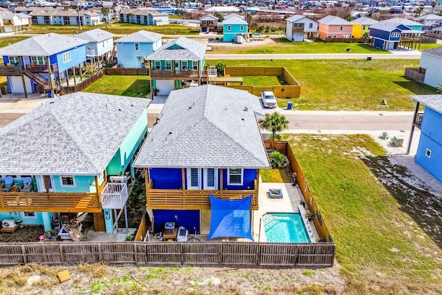 bird's eye view featuring a residential view