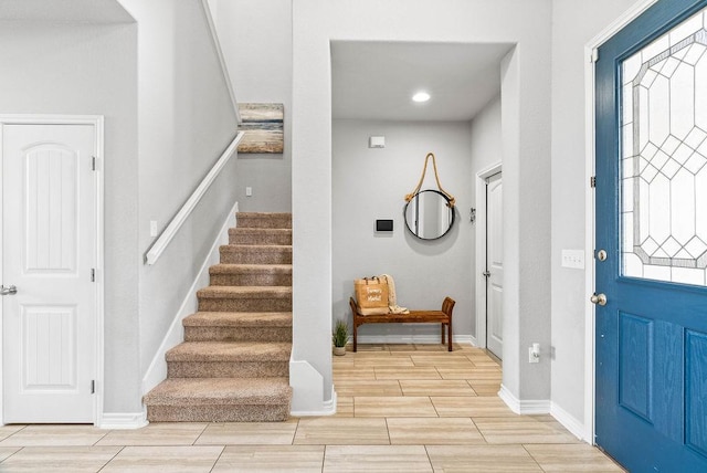 2530 Las Estrellas St, Corpus Christi, TX 78414 - entryway with stairs and wood finish floors