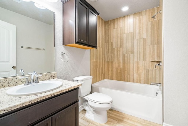 2530 Las Estrellas St, Corpus Christi, TX 78414 - full bath with vanity, bathing tub / shower combination, and a textured wall