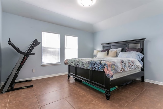 view of tiled bedroom