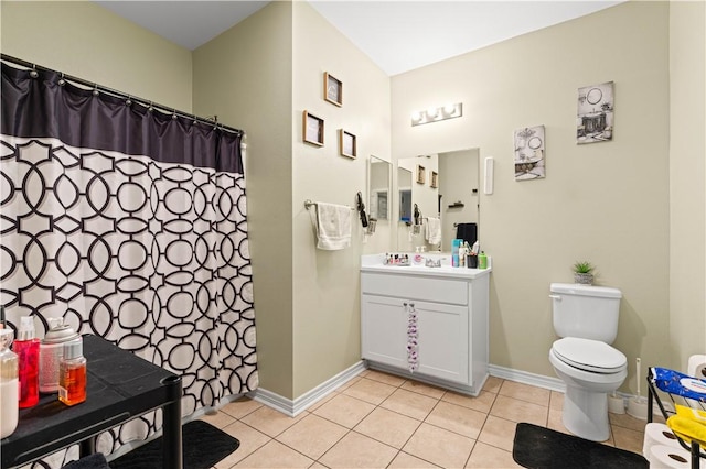 105 E Elm St, Taft, TX 78390 - bathroom with tile patterned floors, vanity, and a shower with curtain