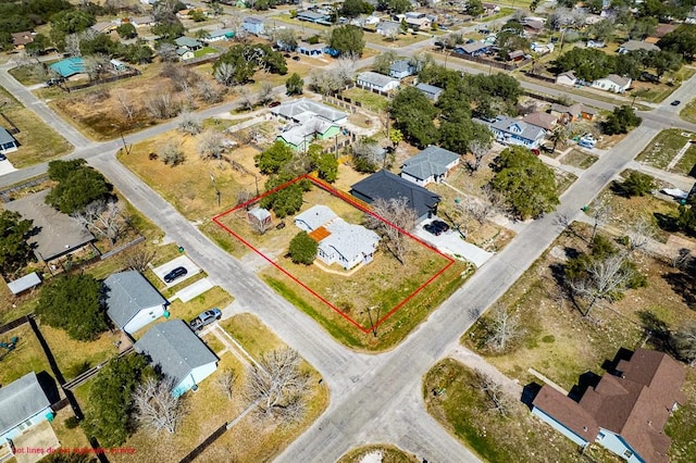 bird's eye view featuring a residential view