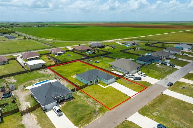 133 Longhorn Dr, Odem, TX 78370 - view of rural area with property parcel outlined and nearby suburban area