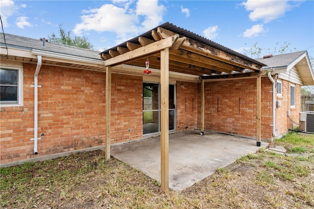 view of patio / terrace featuring central AC