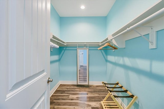 694 Kara Dr, Port Aransas, TX 78373 - spacious closet with wood finished floors