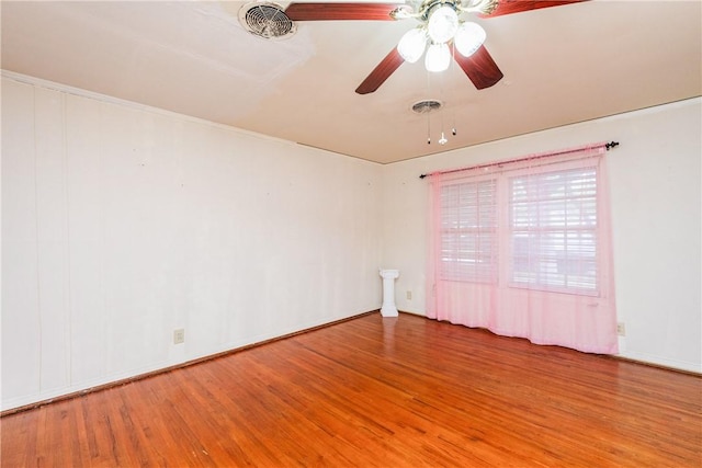 4114 Markins Dr, Corpus Christi, TX 78411 - spare room featuring wood finished floors and a ceiling fan