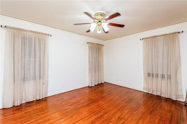 4114 Markins Dr, Corpus Christi, TX 78411 - empty room with wood finished floors and ceiling fan