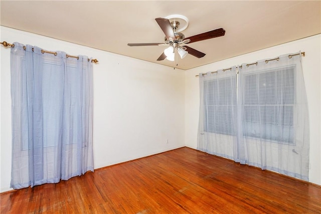 4114 Markins Dr, Corpus Christi, TX 78411 - empty room with wood finished floors and ceiling fan