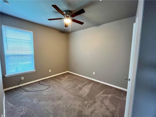 2212 Tallow Dr, Portland, TX 78374 - carpeted spare room with baseboards and a ceiling fan