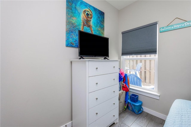 bedroom with baseboards