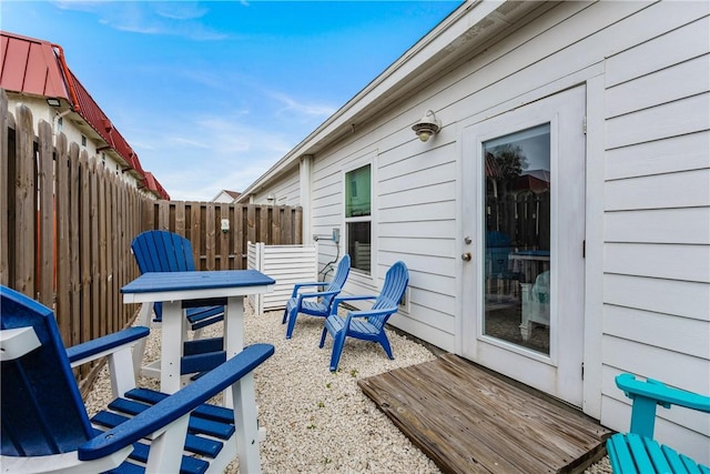 view of patio with fence