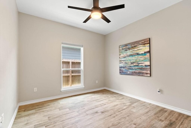 5810 Bella Di Giorno Dr, Corpus Christi, TX 78414 - spare room with light wood-type flooring and a ceiling fan