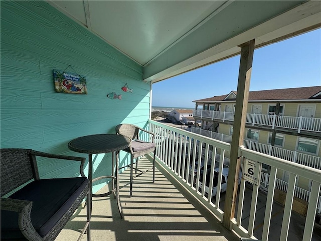 balcony featuring a residential view