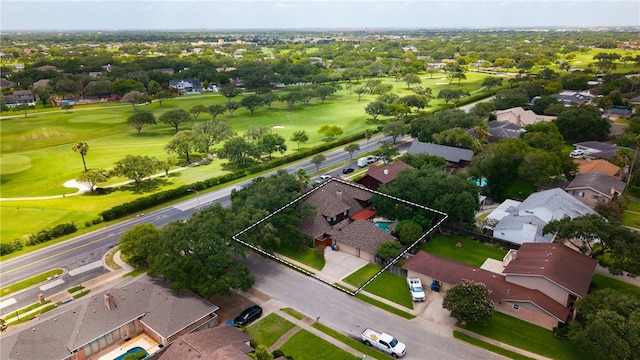 5222 Wooldridge, Corpus Christi, TX 78413 - aerial view of residential area featuring a golf club and property boundaries highlighted