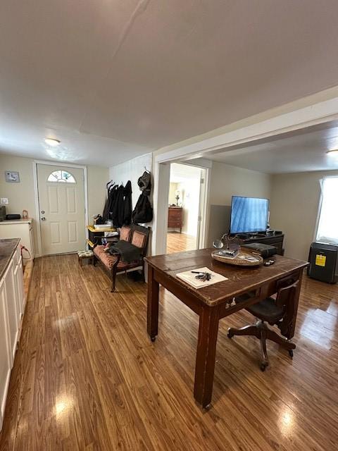 interior space featuring light wood-type flooring