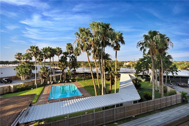 view of pool with a patio area