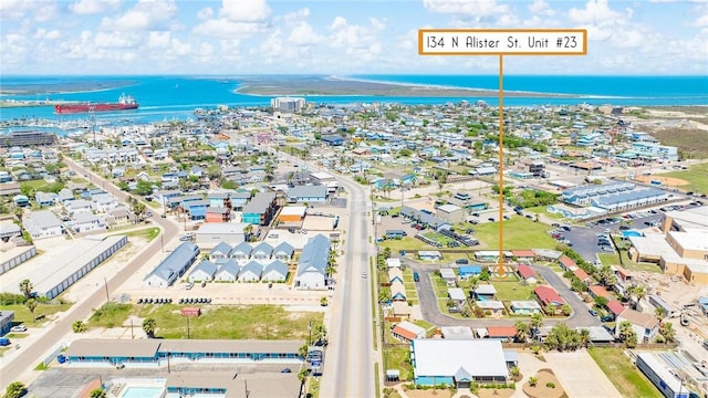 134 N Alister St Unit 23, Port Aransas, TX 78373 - bird's eye view with a water view