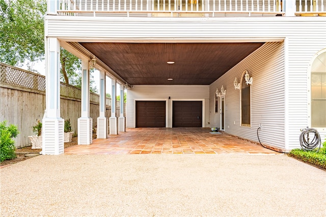 exterior space with a carport