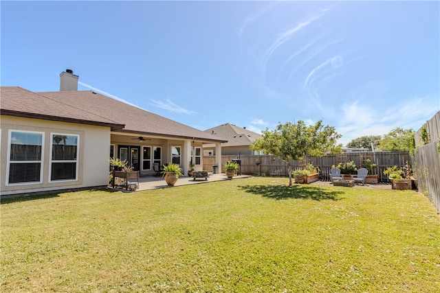 view of yard with a patio