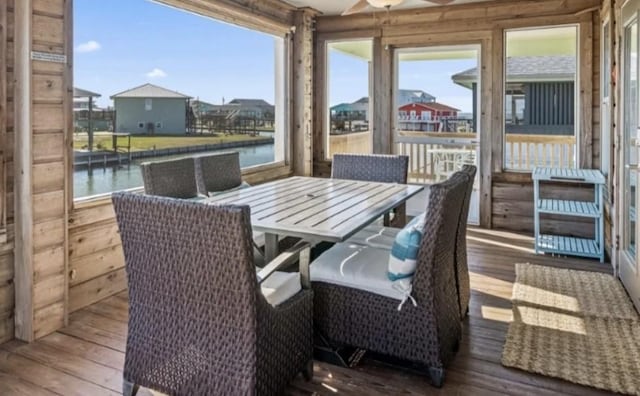 interior space with outdoor dining space