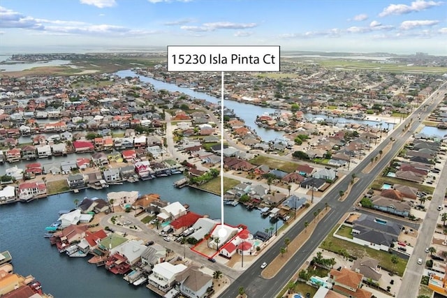 15230 Isla Pinta Ct, Corpus Christi, TX 78418 - aerial perspective of suburban area featuring a nearby body of water