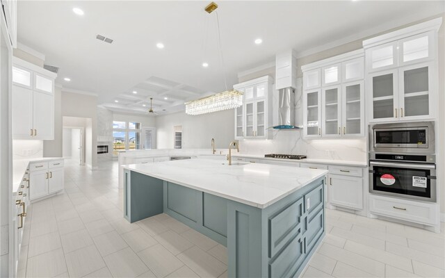 kitchen with light brown cabinets