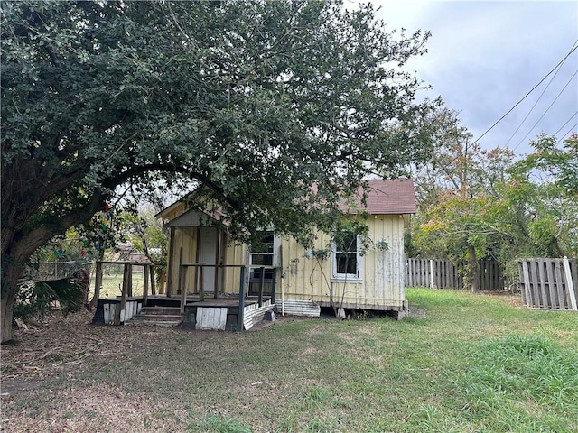 308 Mcguill St, Refugio, TX 78377 - back of property with an outbuilding
