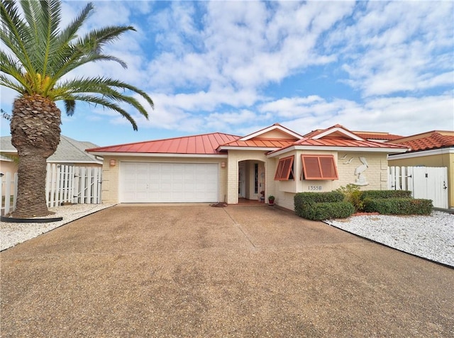 view of front of house featuring a garage