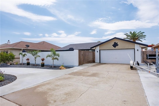 ranch-style house with a garage