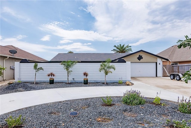 ranch-style home with a garage