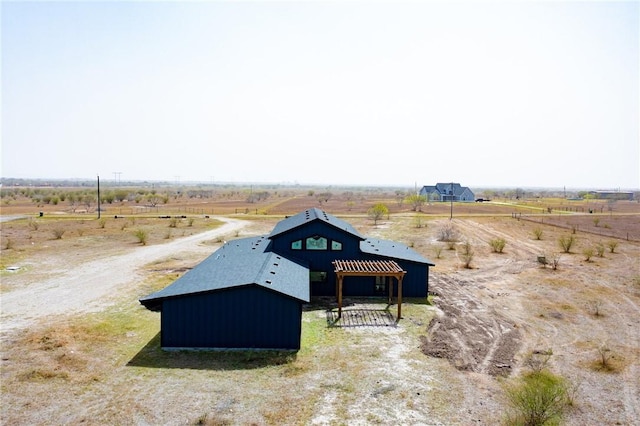 drone / aerial view with a rural view