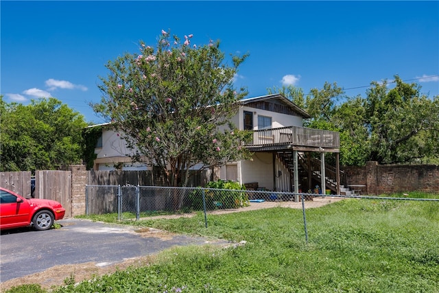 exterior space featuring a deck