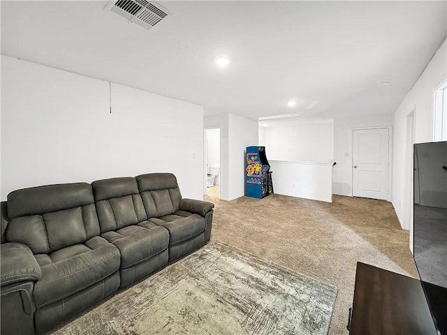 3221 Wrangler St, Corpus Christi, TX 78410 - carpeted living room with recessed lighting and baseboards