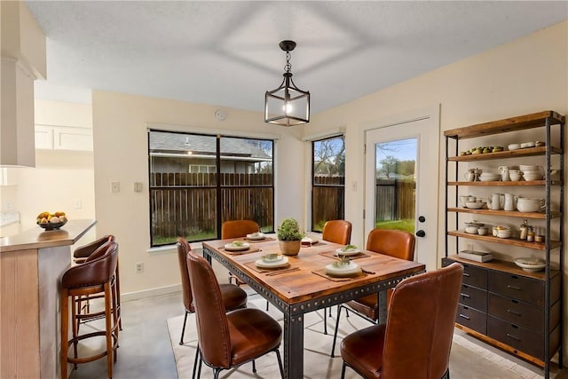 view of dining space