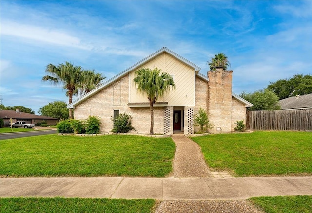 5202 Wentworth Dr, Corpus Christi, TX 78413 - mid-century inspired home featuring brick siding and a chimney